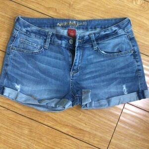 Arizona Jean Company Light Blue Rolled-Hem Denim Shorts